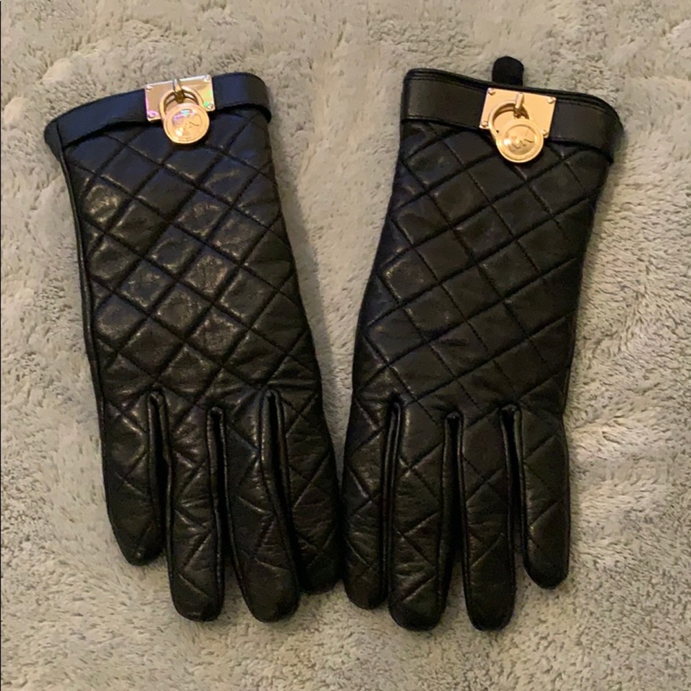 Michael Kors Leather Gloves